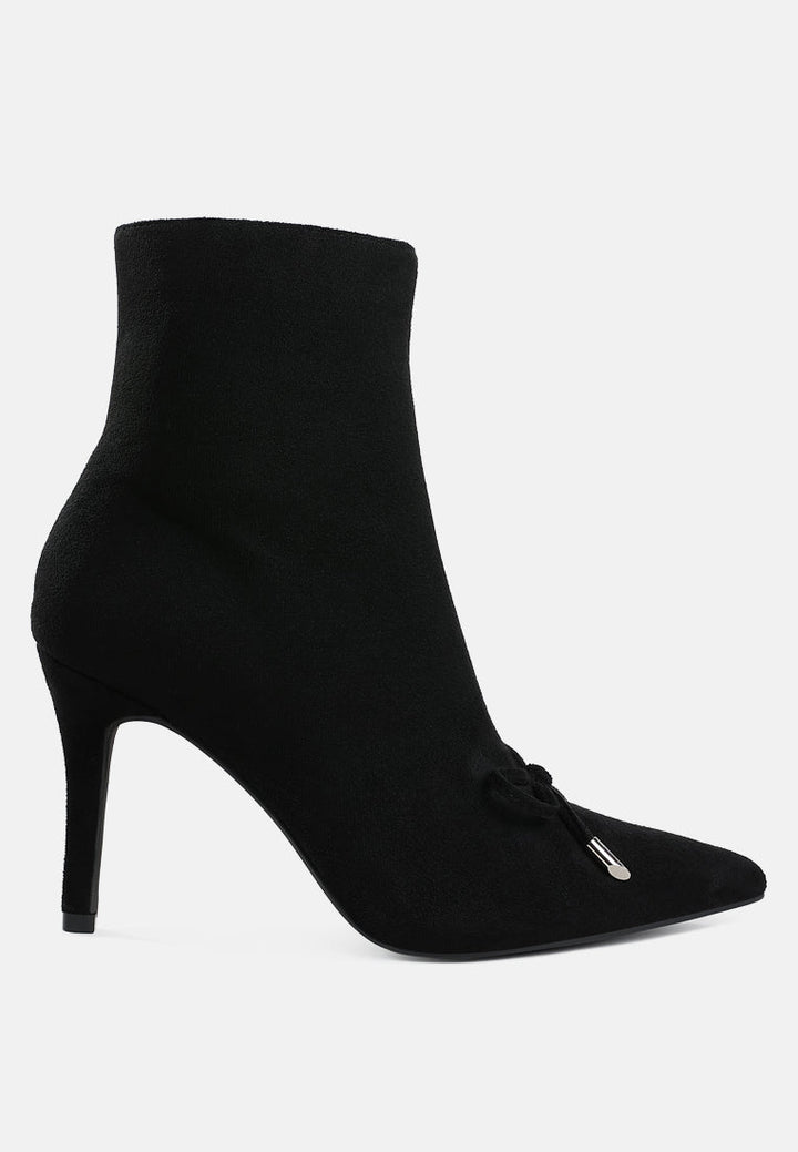 Dapers Bow Detail Ankle Boots-5
