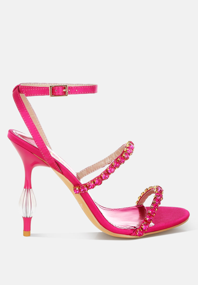 Aragon Diamante Embellished Fantasy Heel Sandals-5