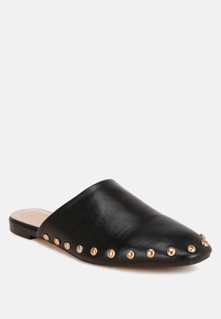 Dianthus Studded Flat Mules-1