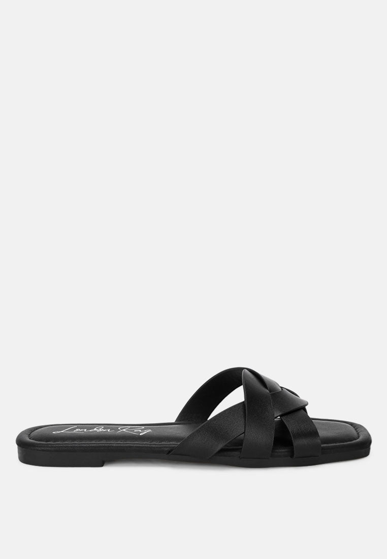 Dickery Knotted Straps Detail Slip Ons-5
