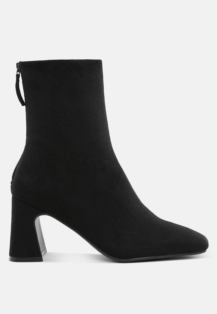Dimri Square Toe Microfiber Ankle Boots-5