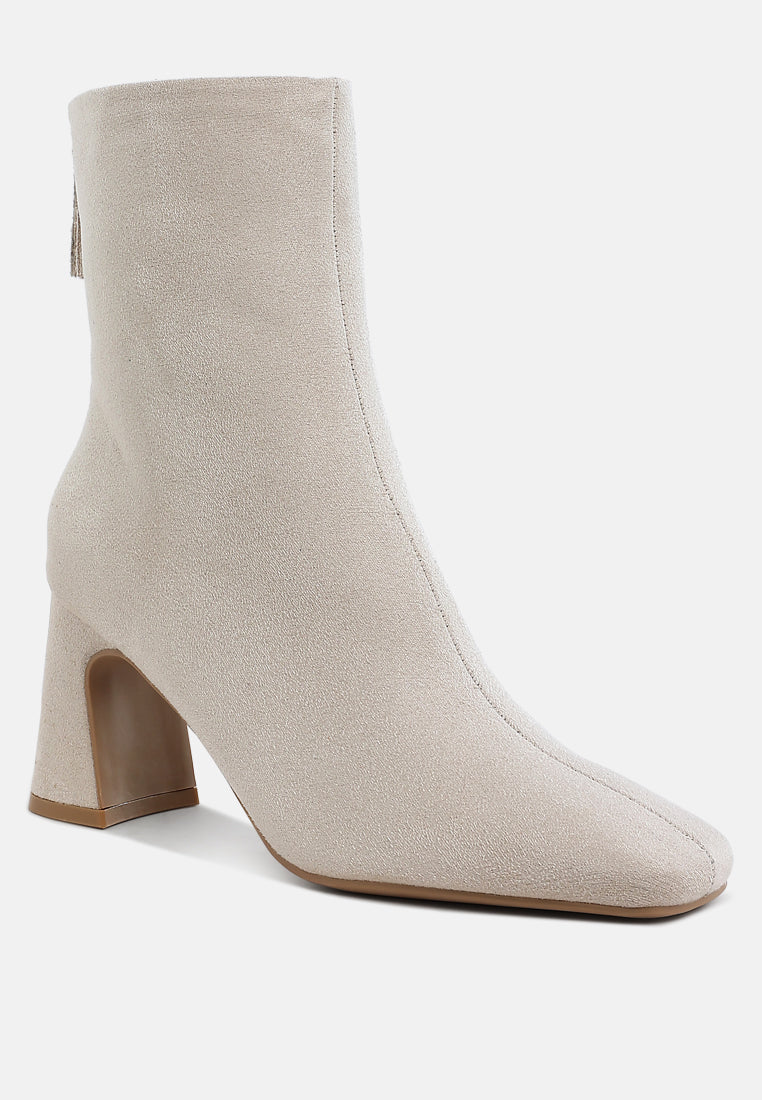 Dimri Square Toe Microfiber Ankle Boots-1
