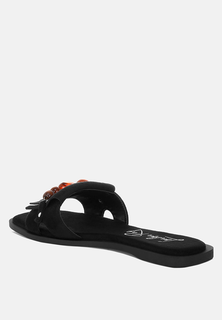 Dinasa Beaded Slip On Flats-3