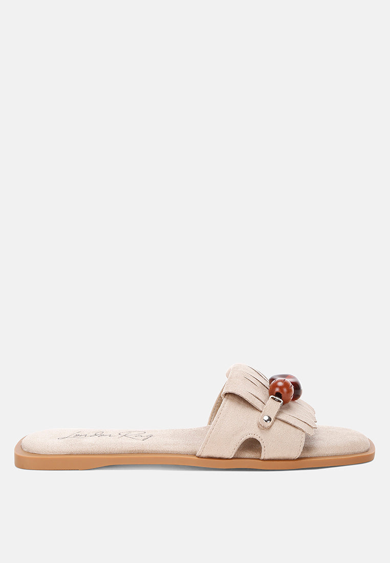 Dinasa Beaded Slip On Flats-5