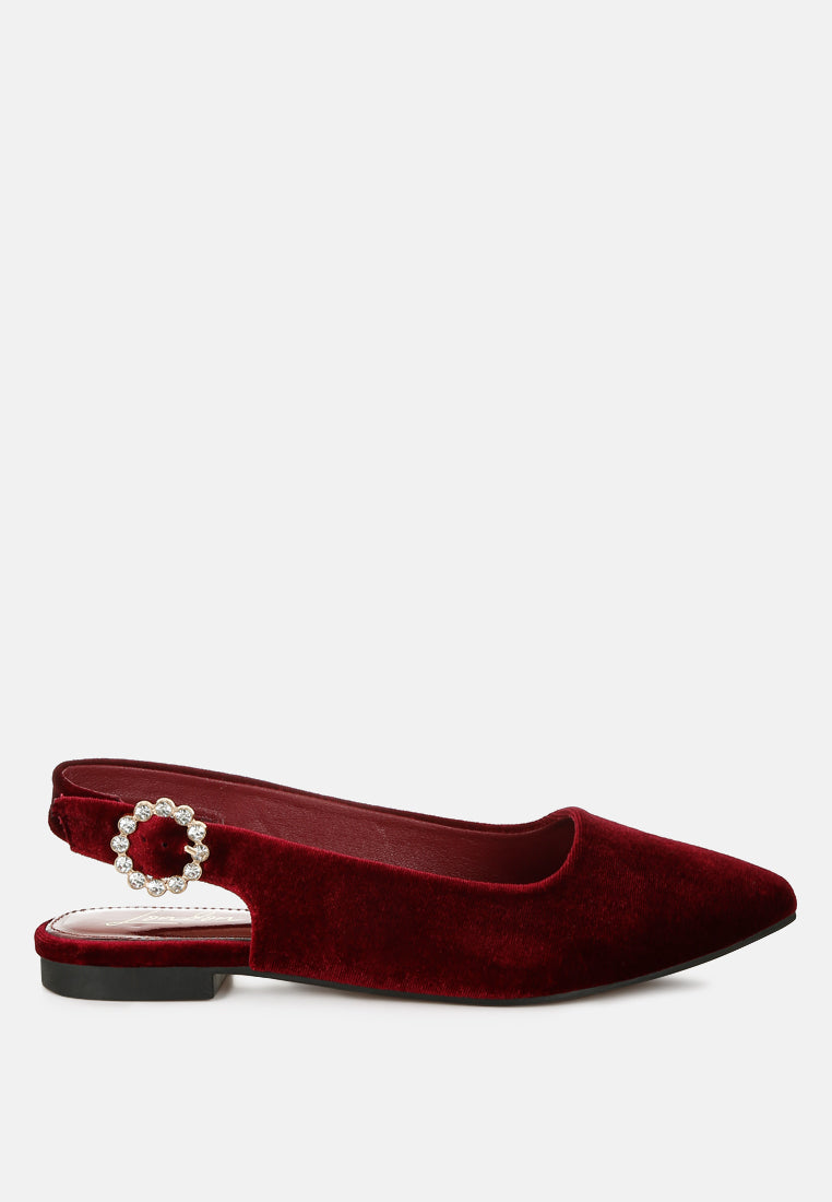 Dolan Velvet Slingback Flat Sandals-0