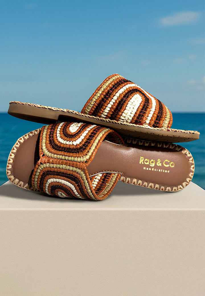 Kivah Handwoven Raffia Slip-On Flats-3
