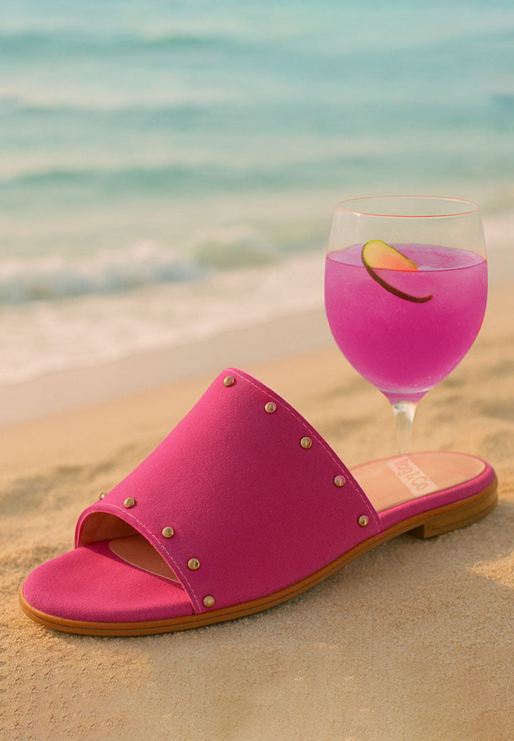 Odalia Soft Suede Leather Studded Flats-4