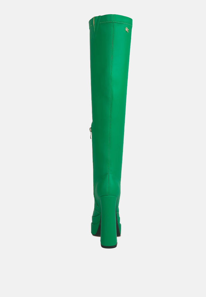 Cyber Punk High Platform Long Boots-4