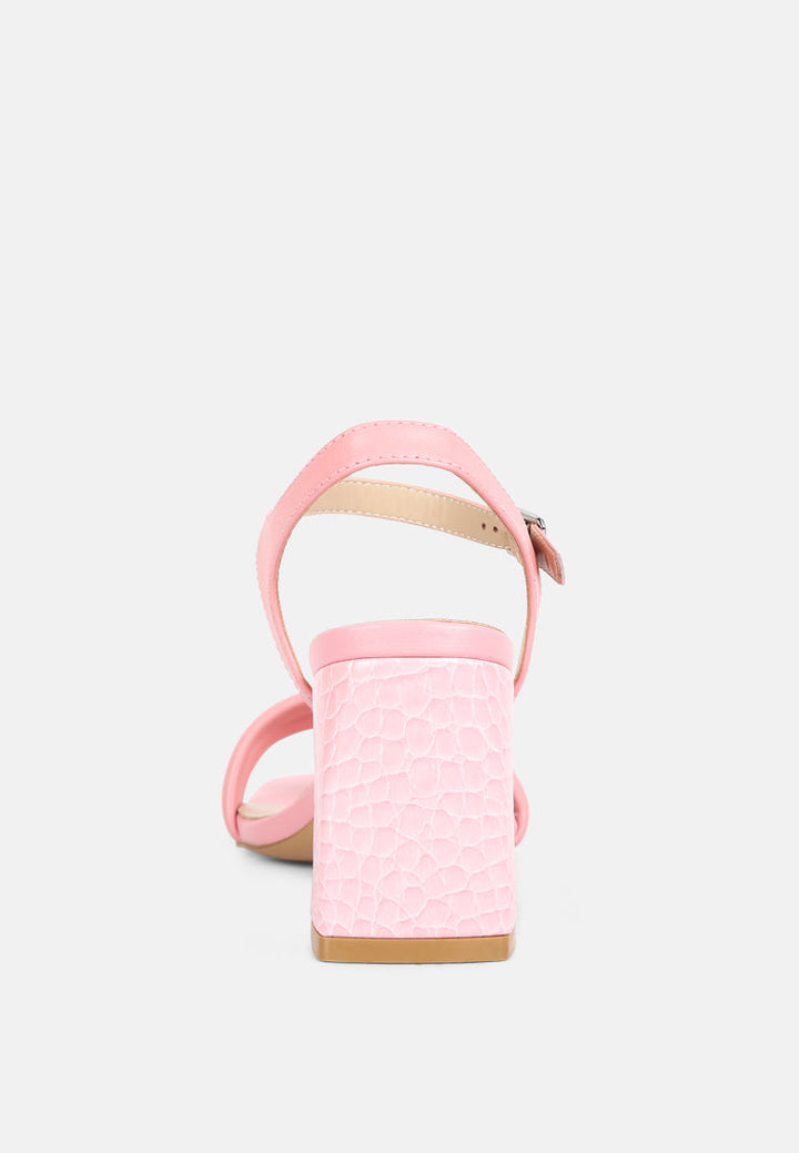 Edyta Ankle Strap Block Heel Sandals-4