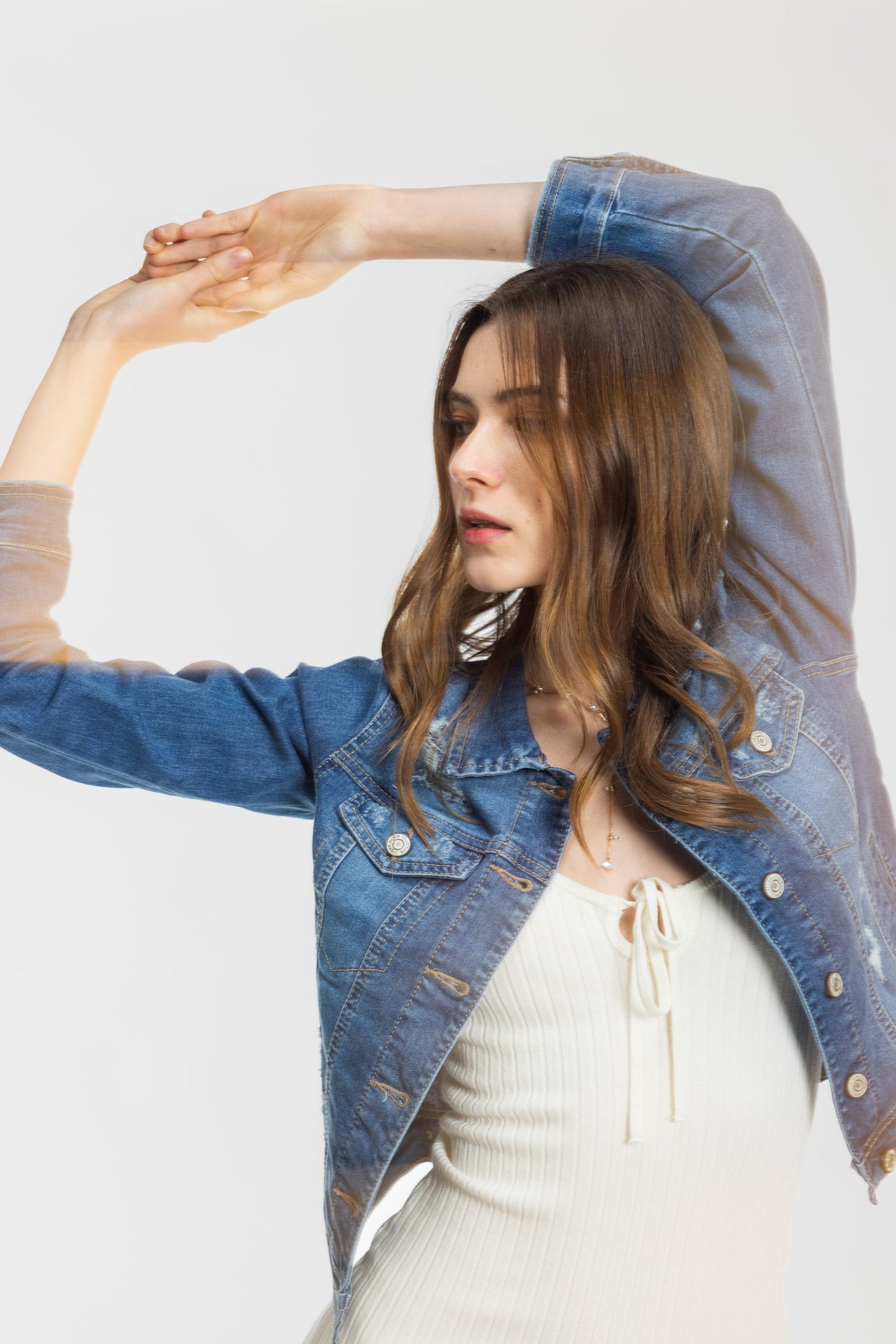 Classic Destructed Denim Jacket-2