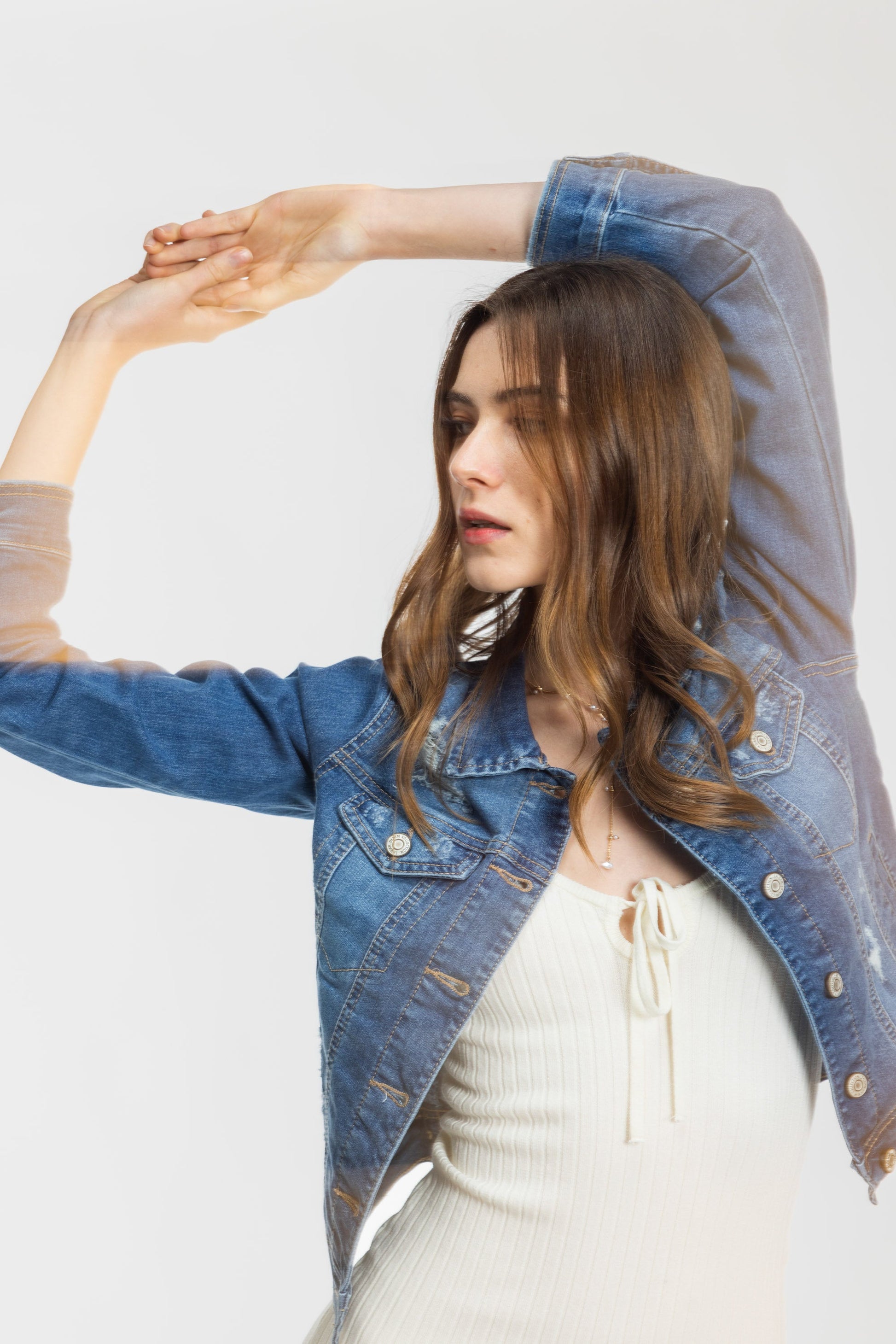 Classic Destructed Denim Jacket-2