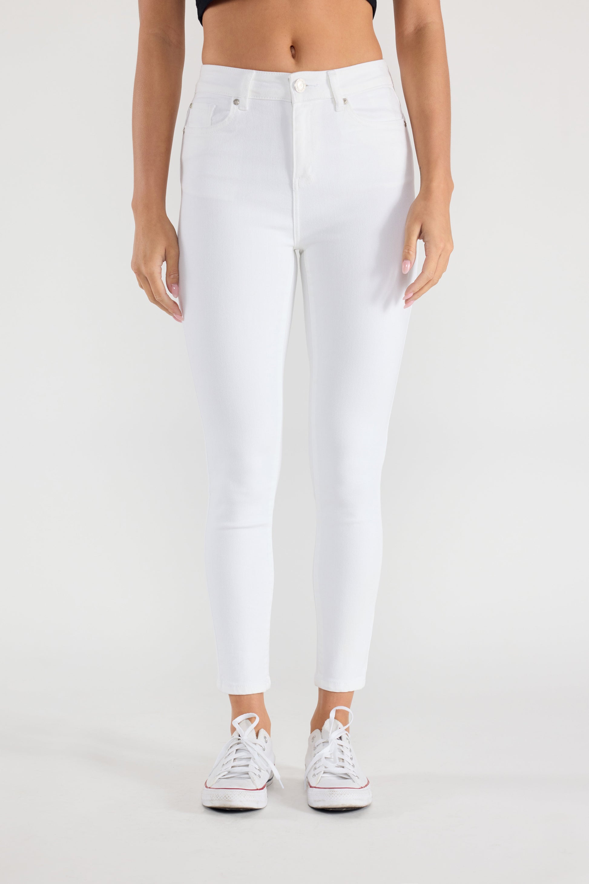 High Rise Ankle Skinny Jeans-5