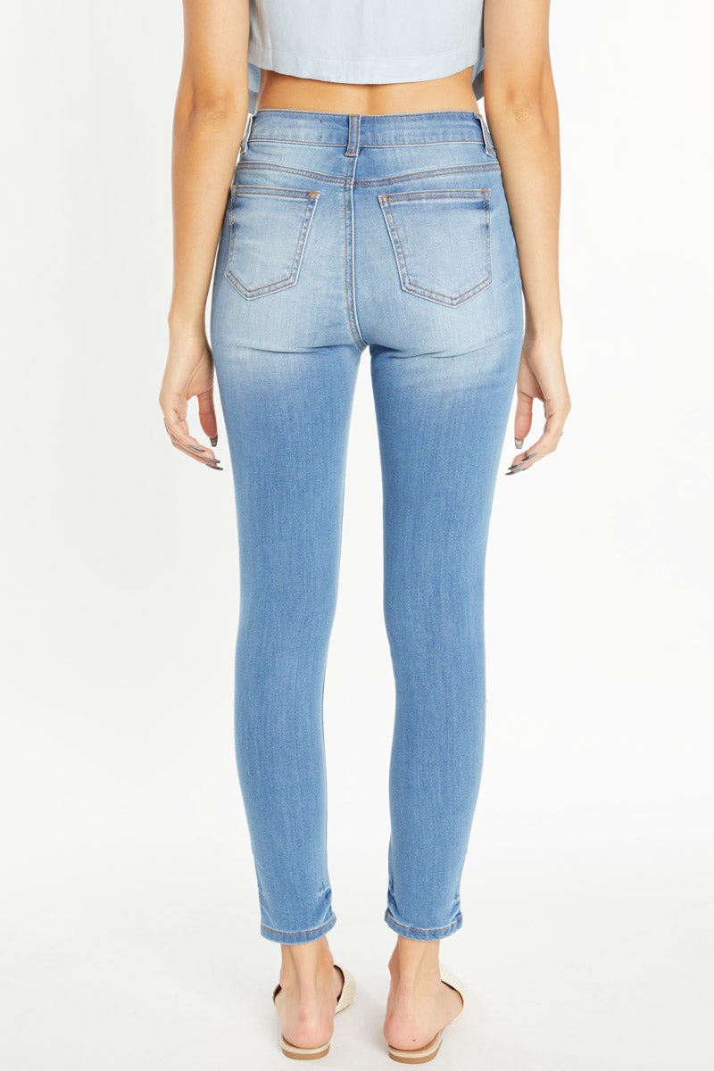 High Rise 5 Pocket Skinny Jeans-1