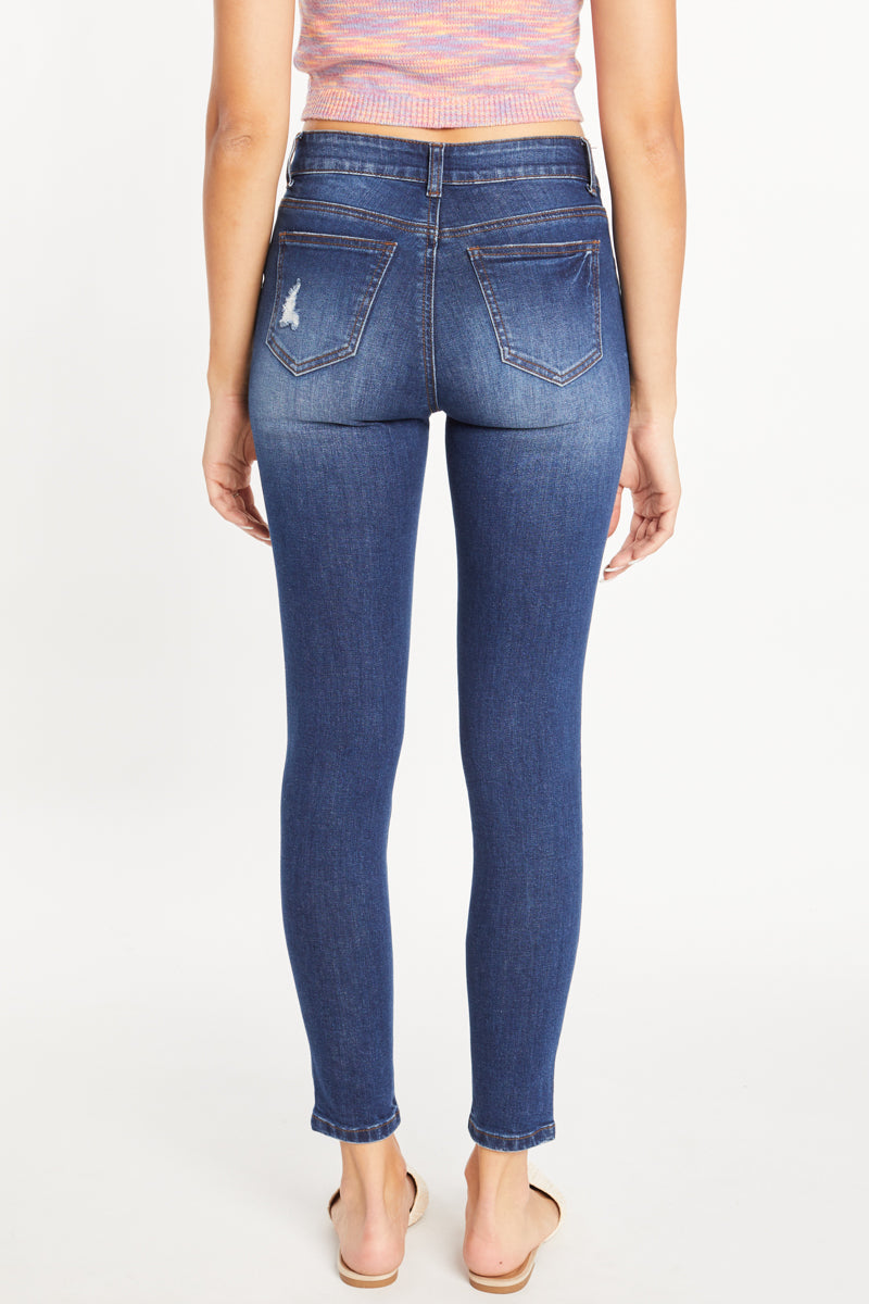 Distressed Denim Skinny Jeans-4
