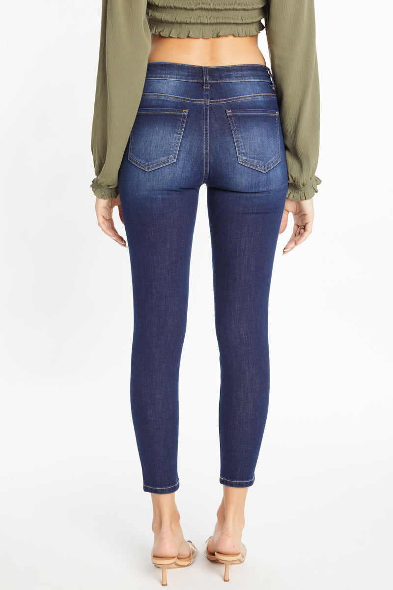 High Rise Destructed Skinny Jeans-3