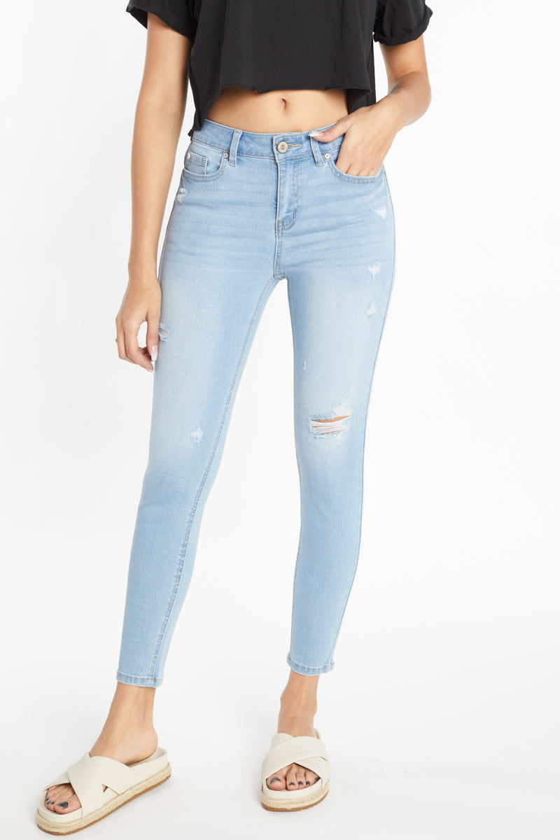 High Rise 5 Pocket Skinny Jeans-0