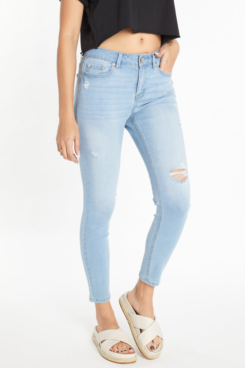 High Rise 5 Pocket Skinny Jeans-2
