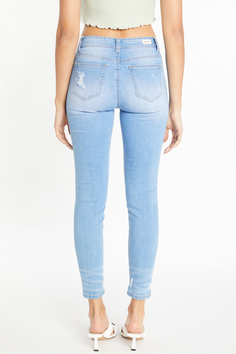 Destructed Ankle Skinny Jeans-3
