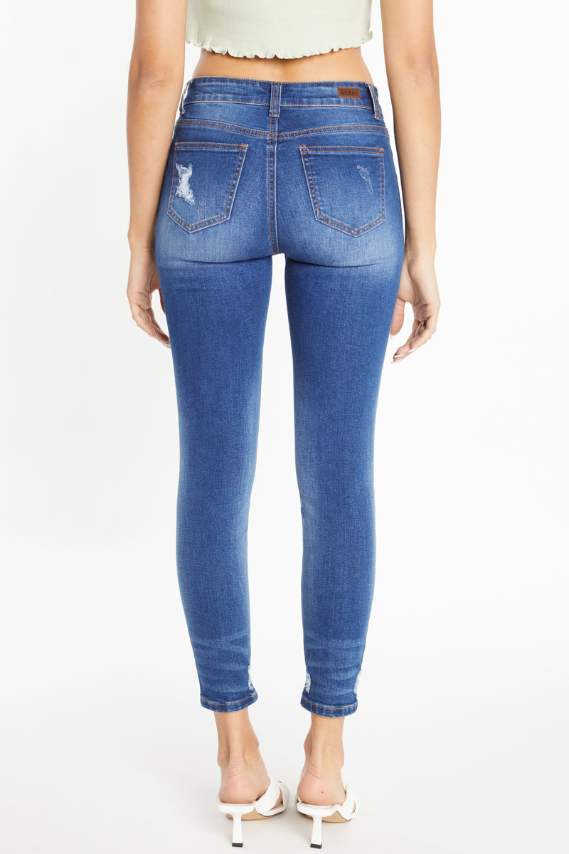 Destructed Ankle Skinny Jeans-4