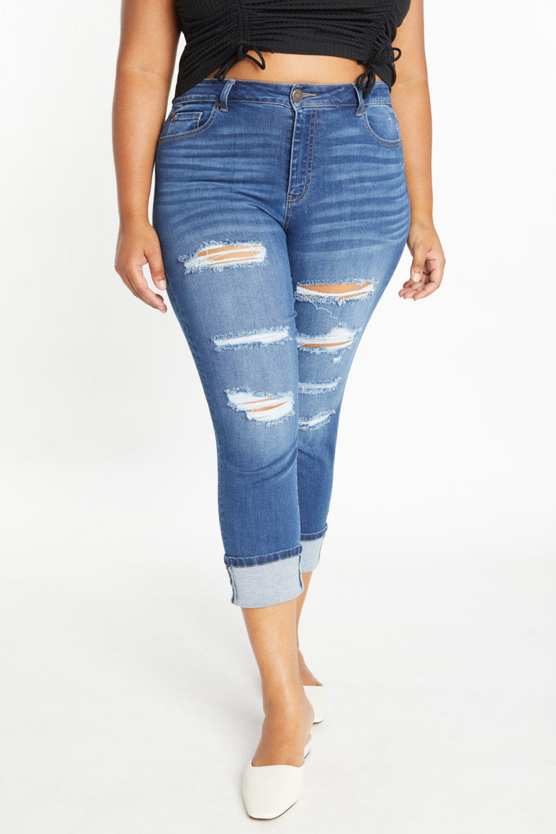 High Rise Wide Cuff Ankle Grazer-0