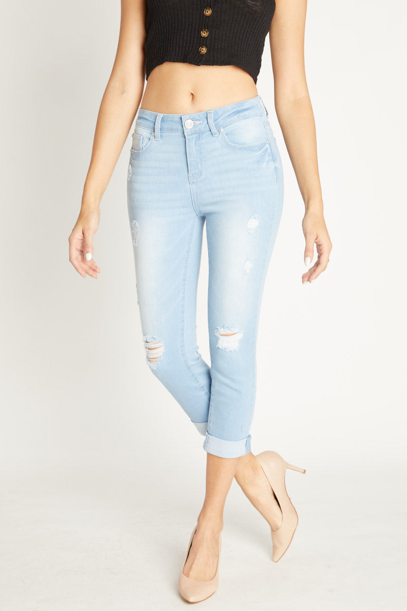 High Rise Cropped Skinny Jeans-4