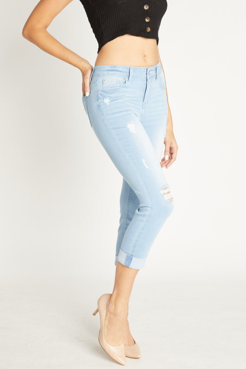 High Rise Cropped Skinny Jeans-2