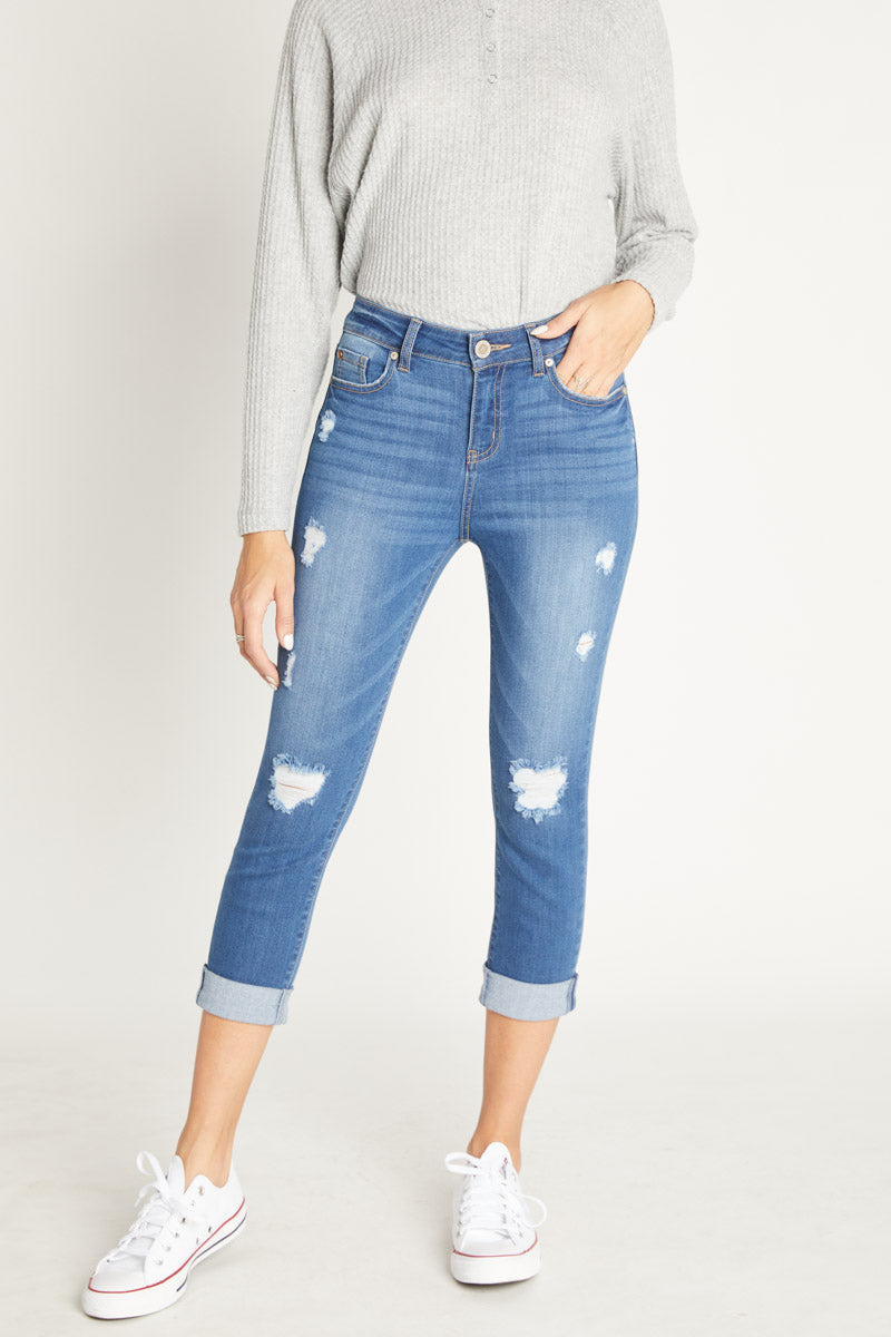 High Rise Cropped Skinny Jeans-2