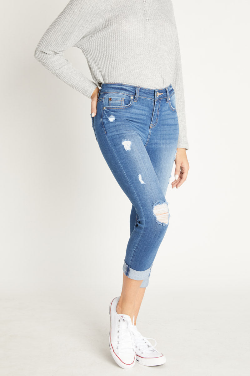 High Rise Cropped Skinny Jeans-4