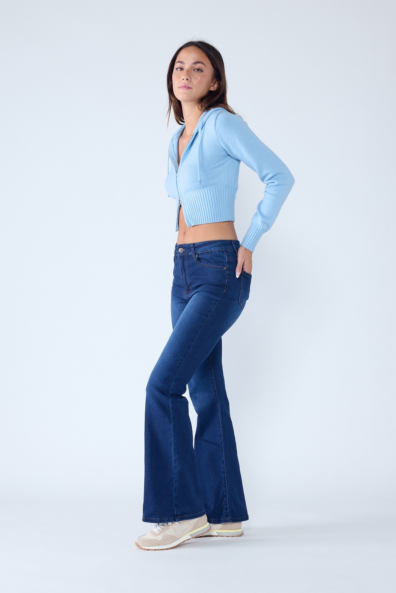 Super High Rise 5-Pocket Flare Jeans-1