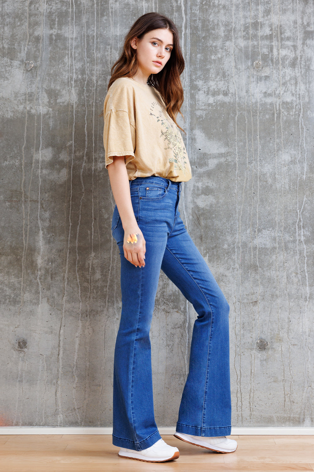 Super High Rise Basic Flare Jeans-3