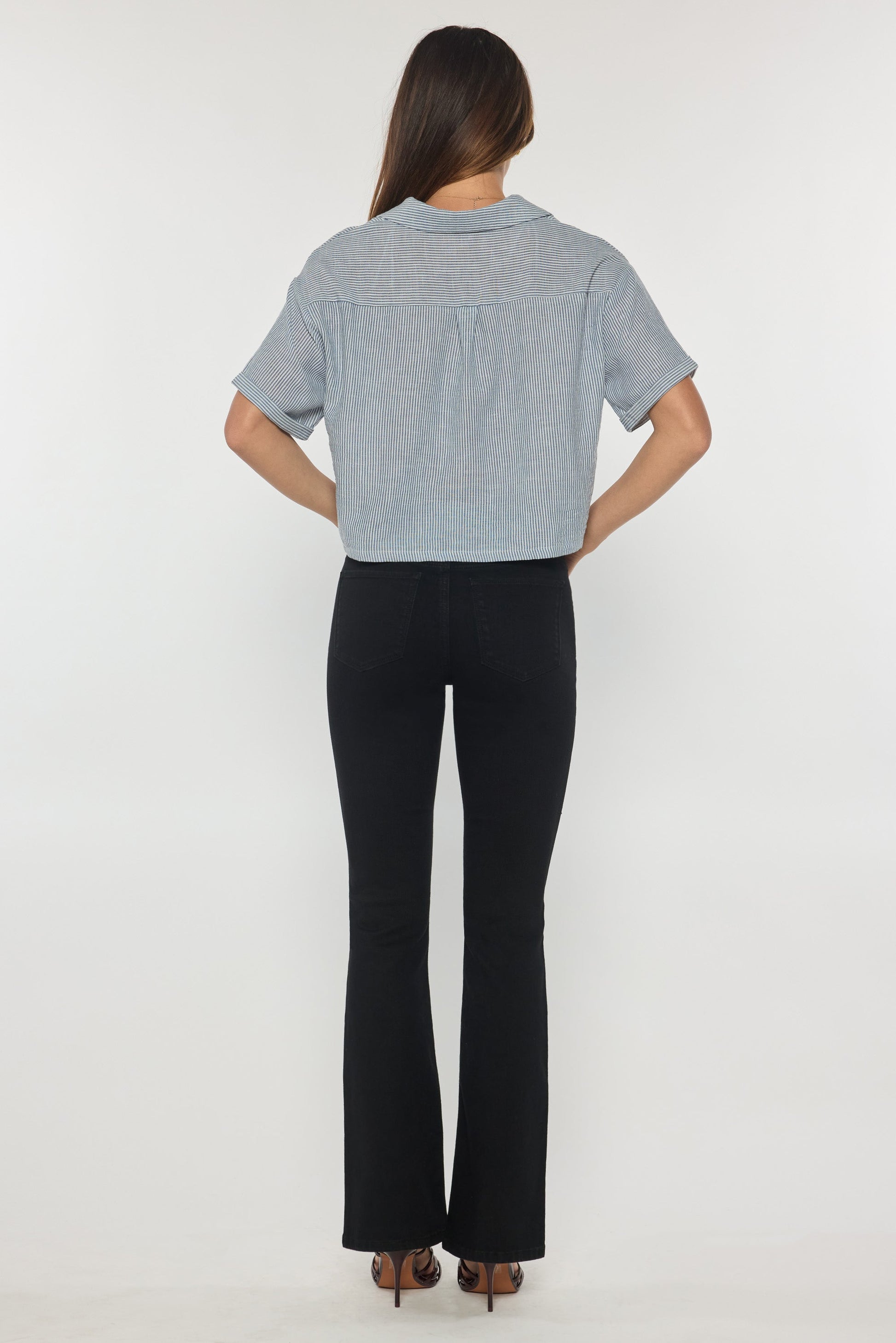 High Rise Classic Bootcut Jeans With Regular Hem-4