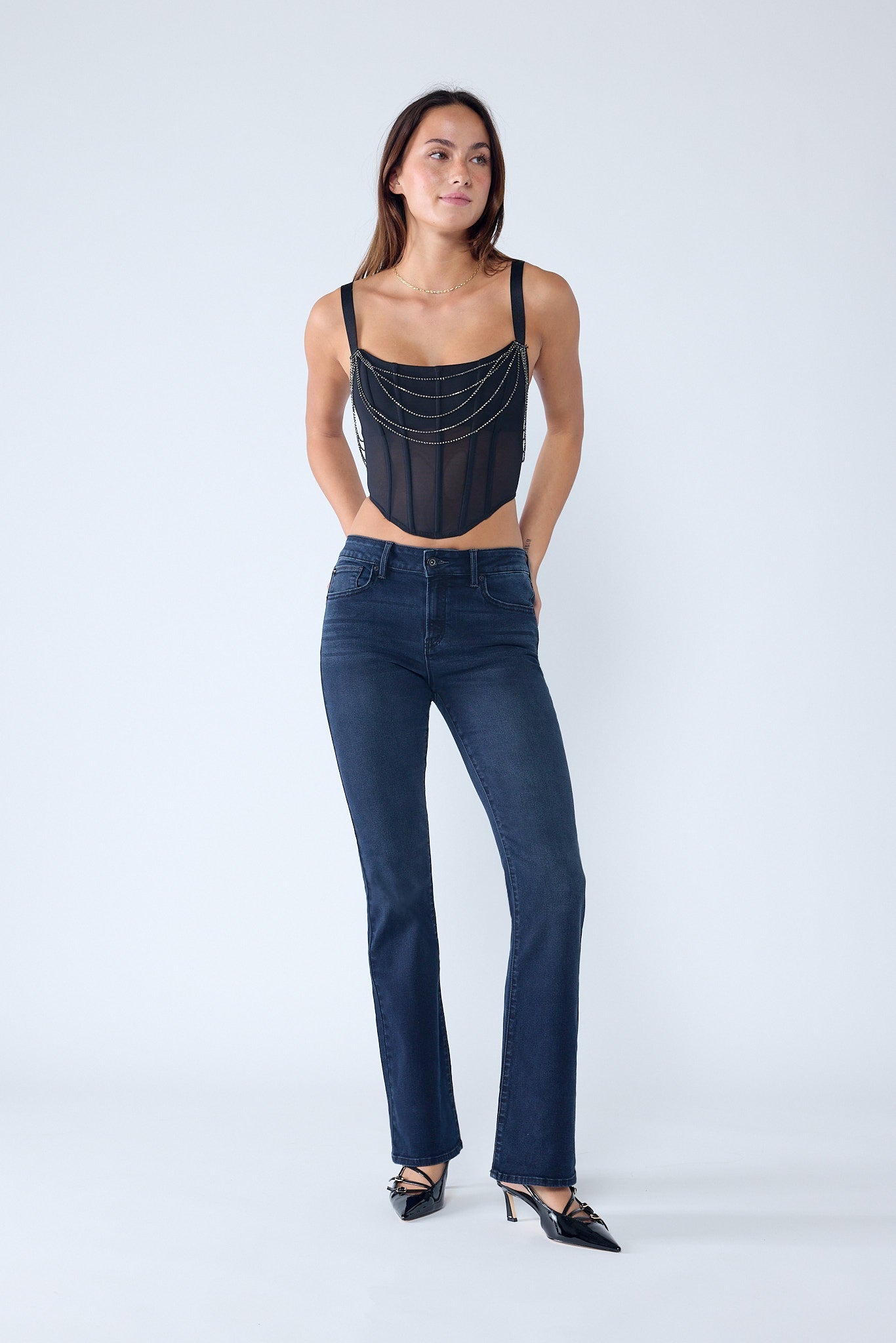 High Rise Bootcut Jeans-3