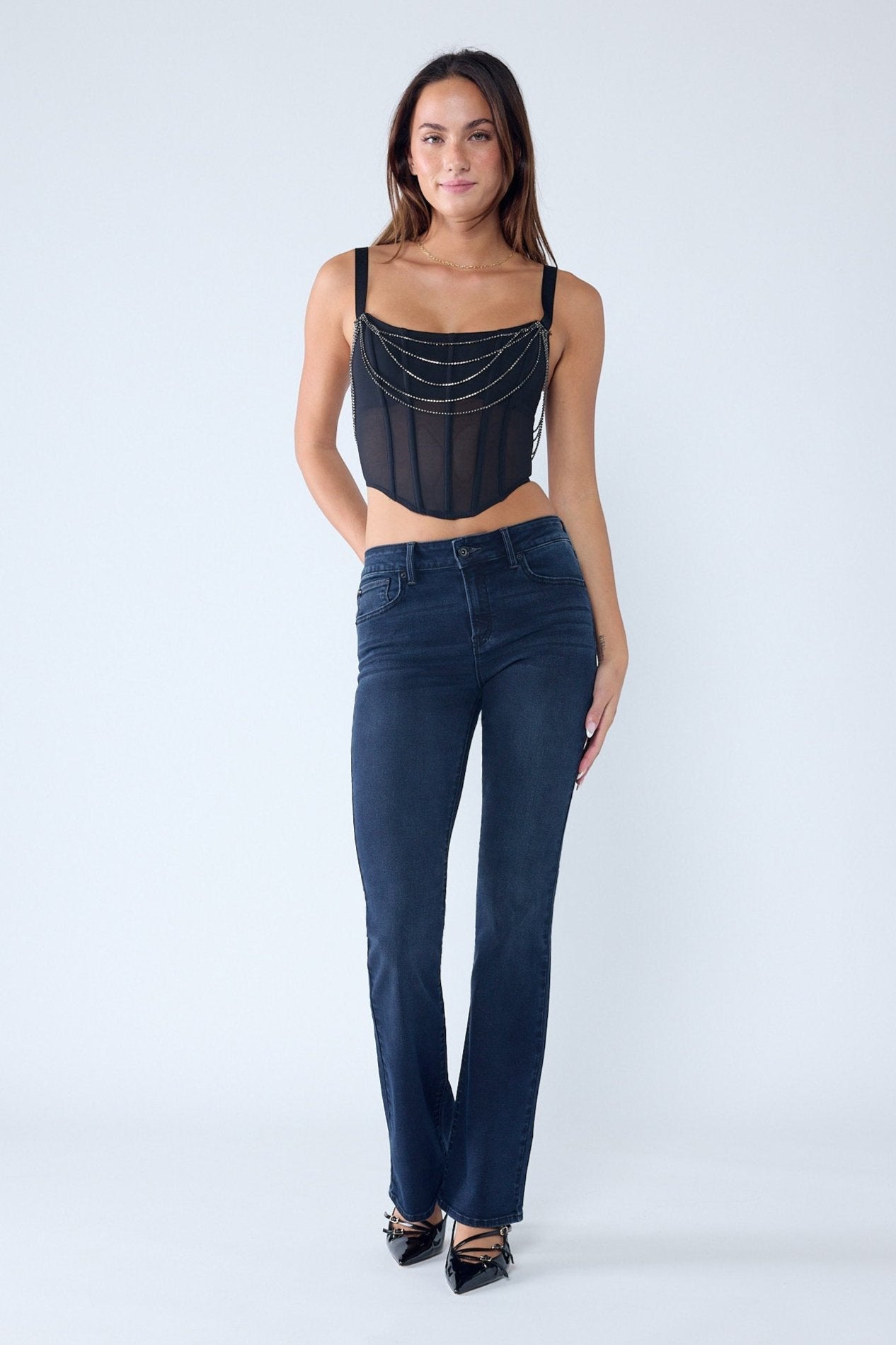High Rise Bootcut Jeans-0