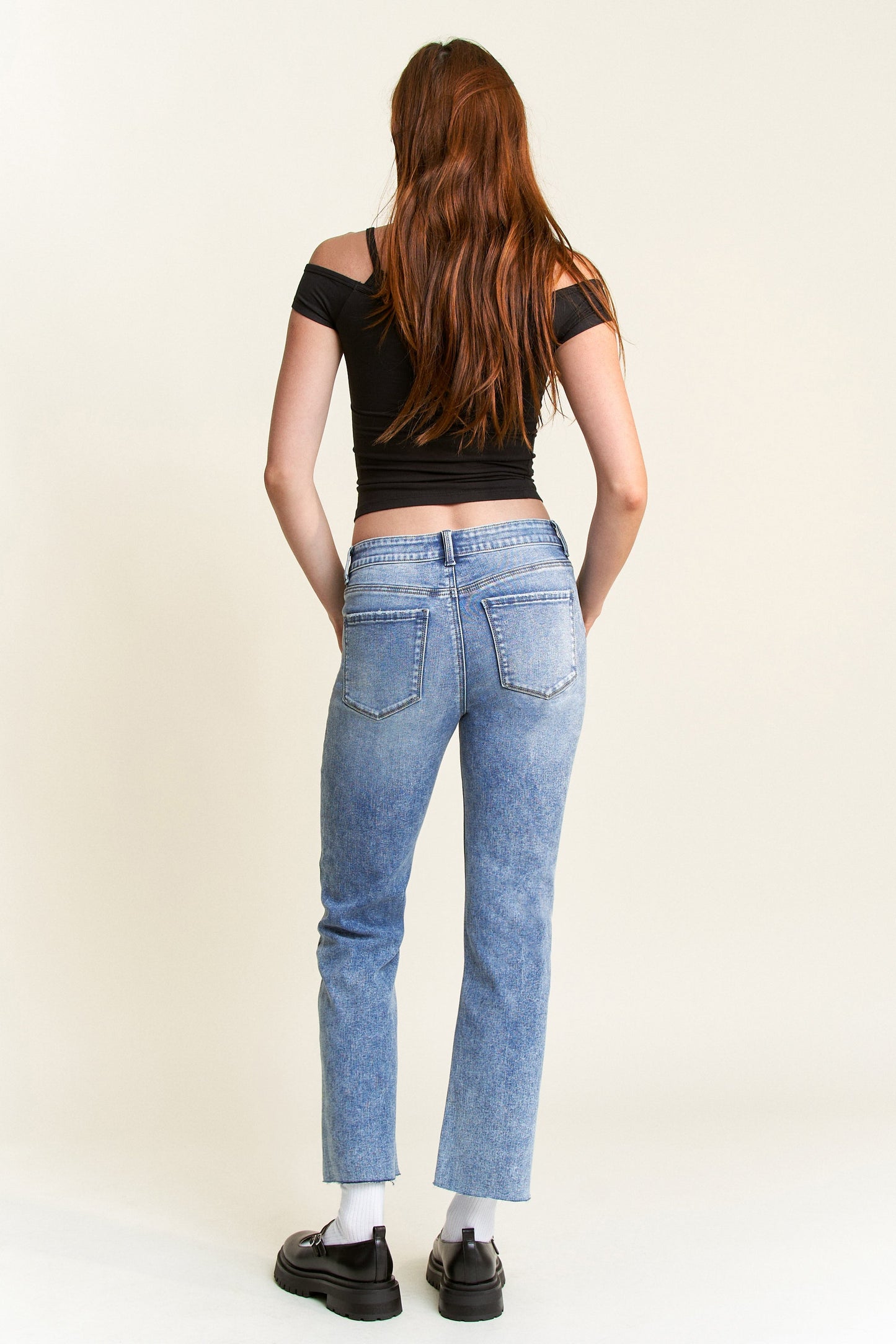 High Rise Classic Straight Jeans-2