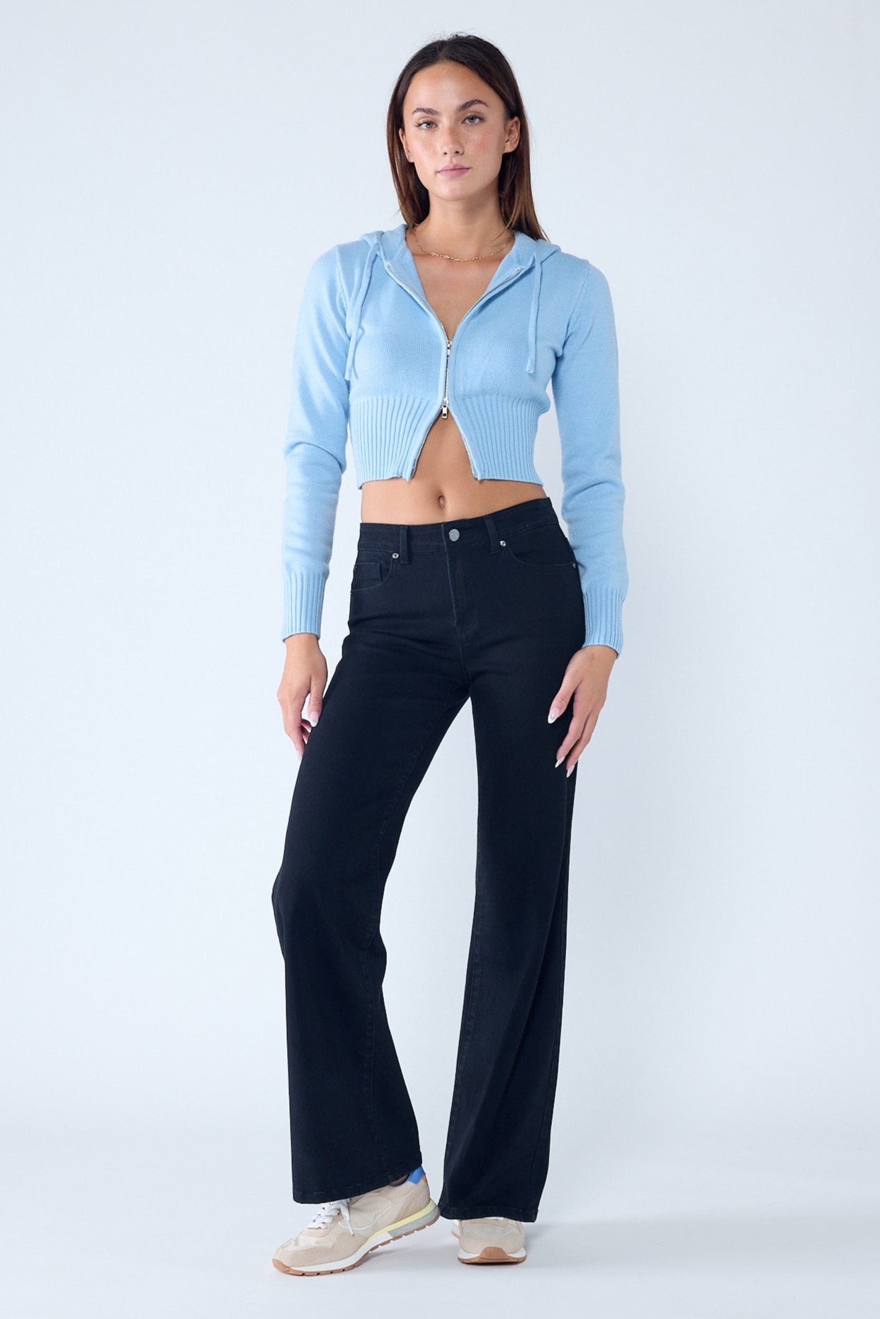 High Rise Classic Wide Leg Jeans-0