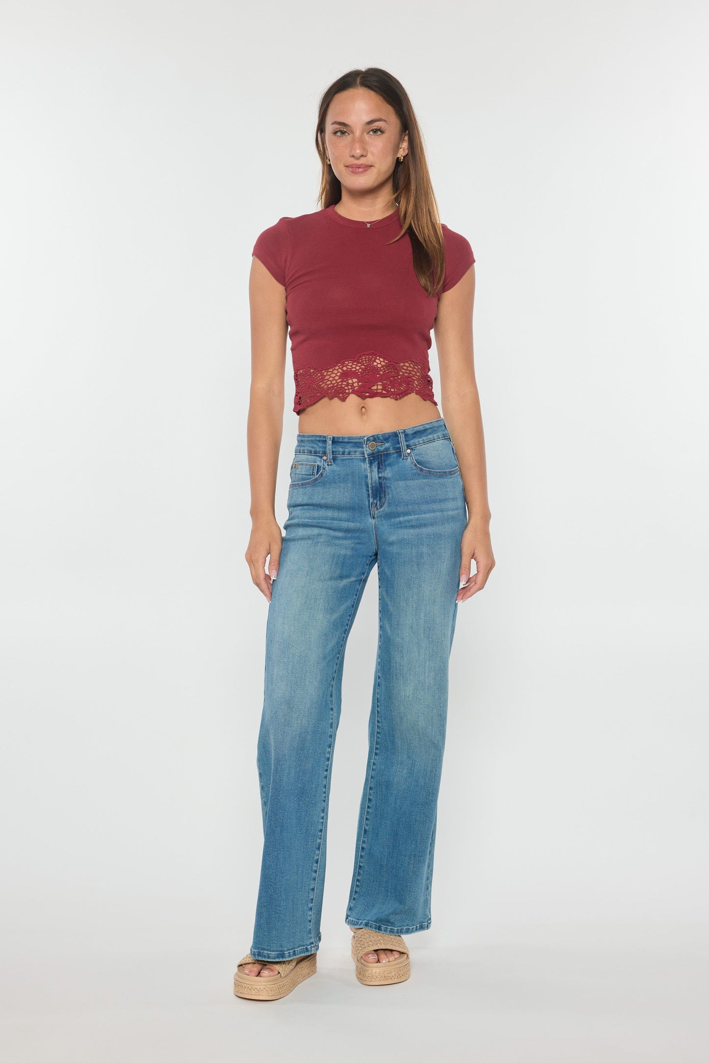 High Rise Wide Leg Jeans-2