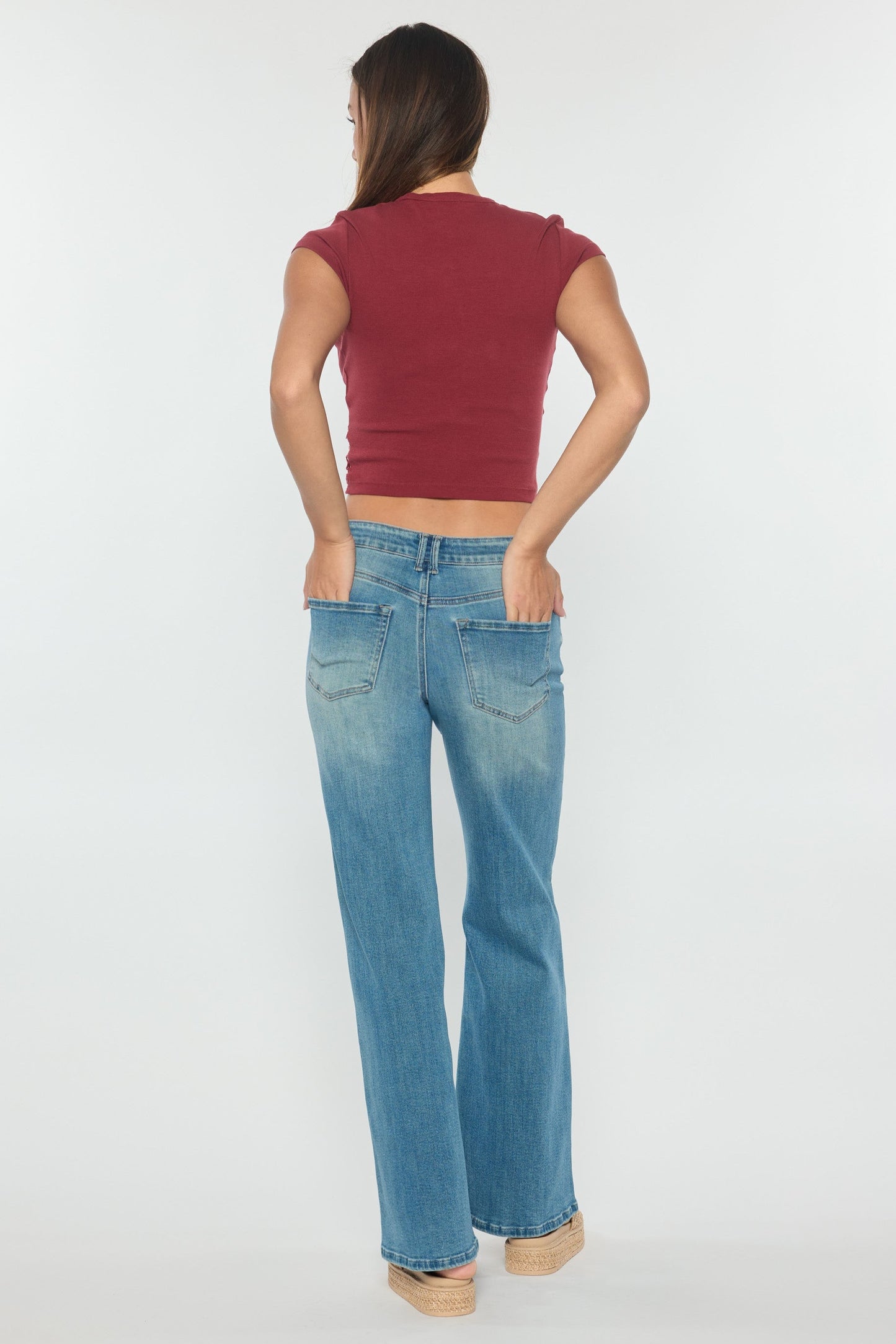 High Rise Wide Leg Jeans-1
