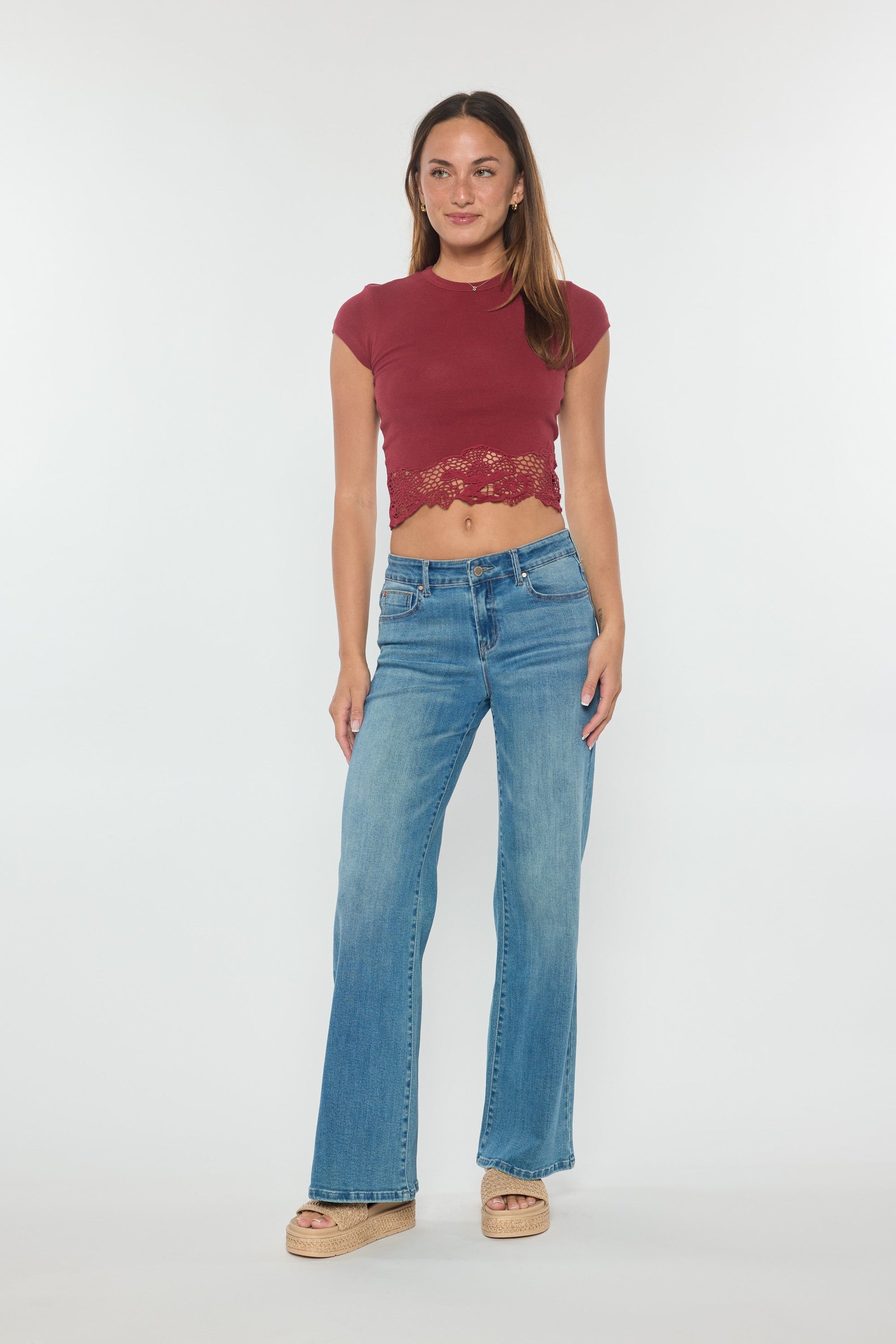 High Rise Wide Leg Jeans-4