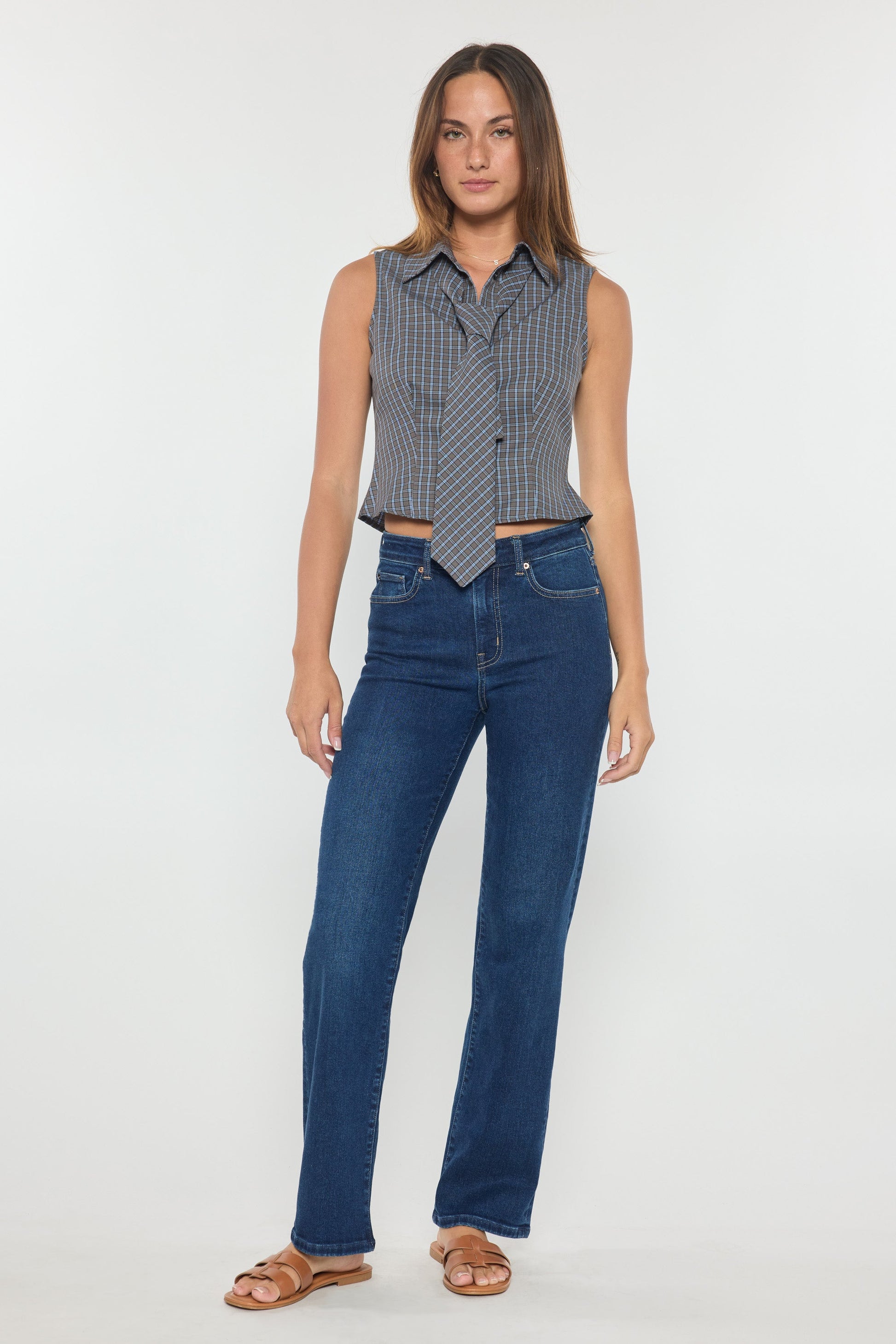 High Rise Classic Relaxed Straight Jeans-2