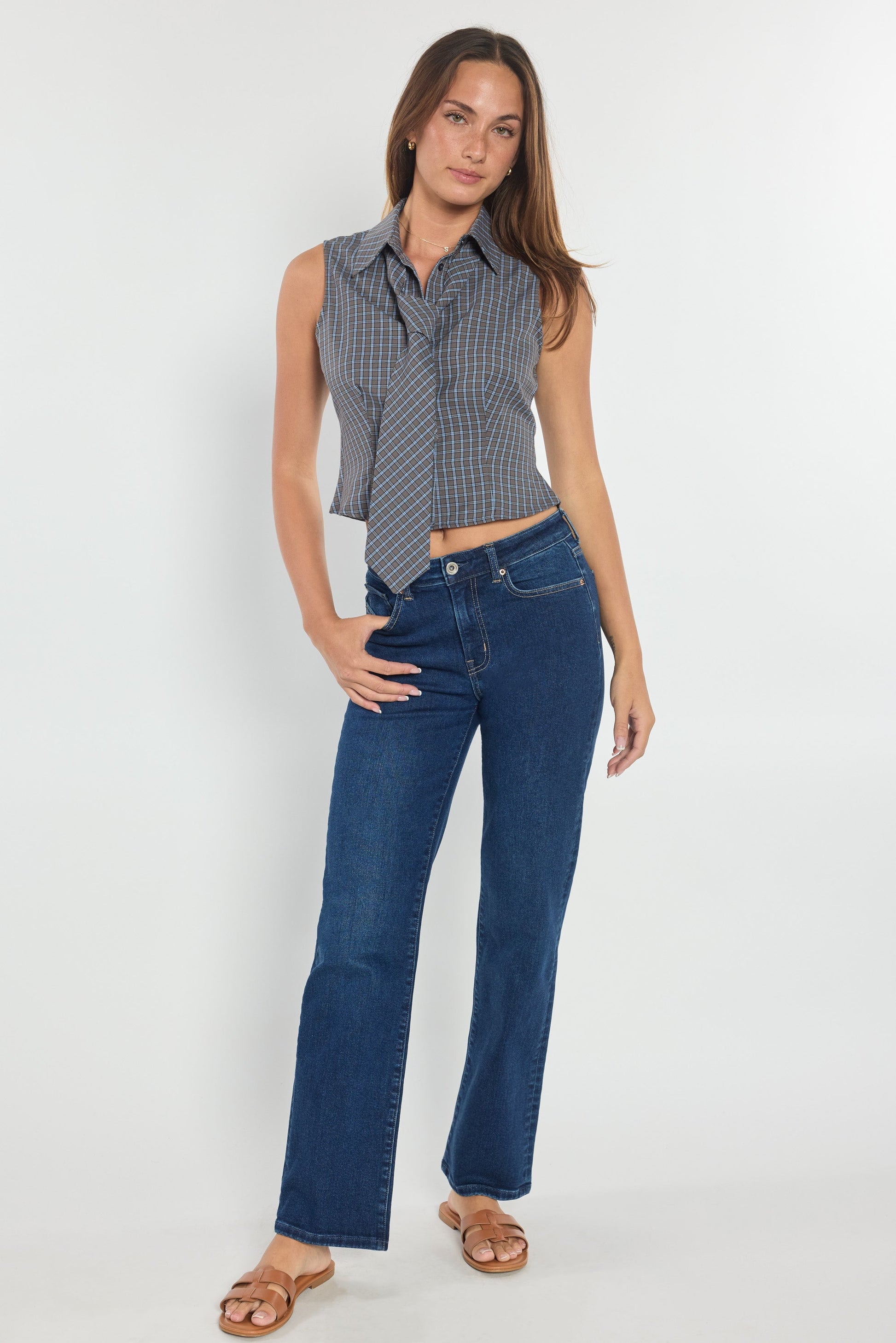 High Rise Classic Relaxed Straight Jeans-1