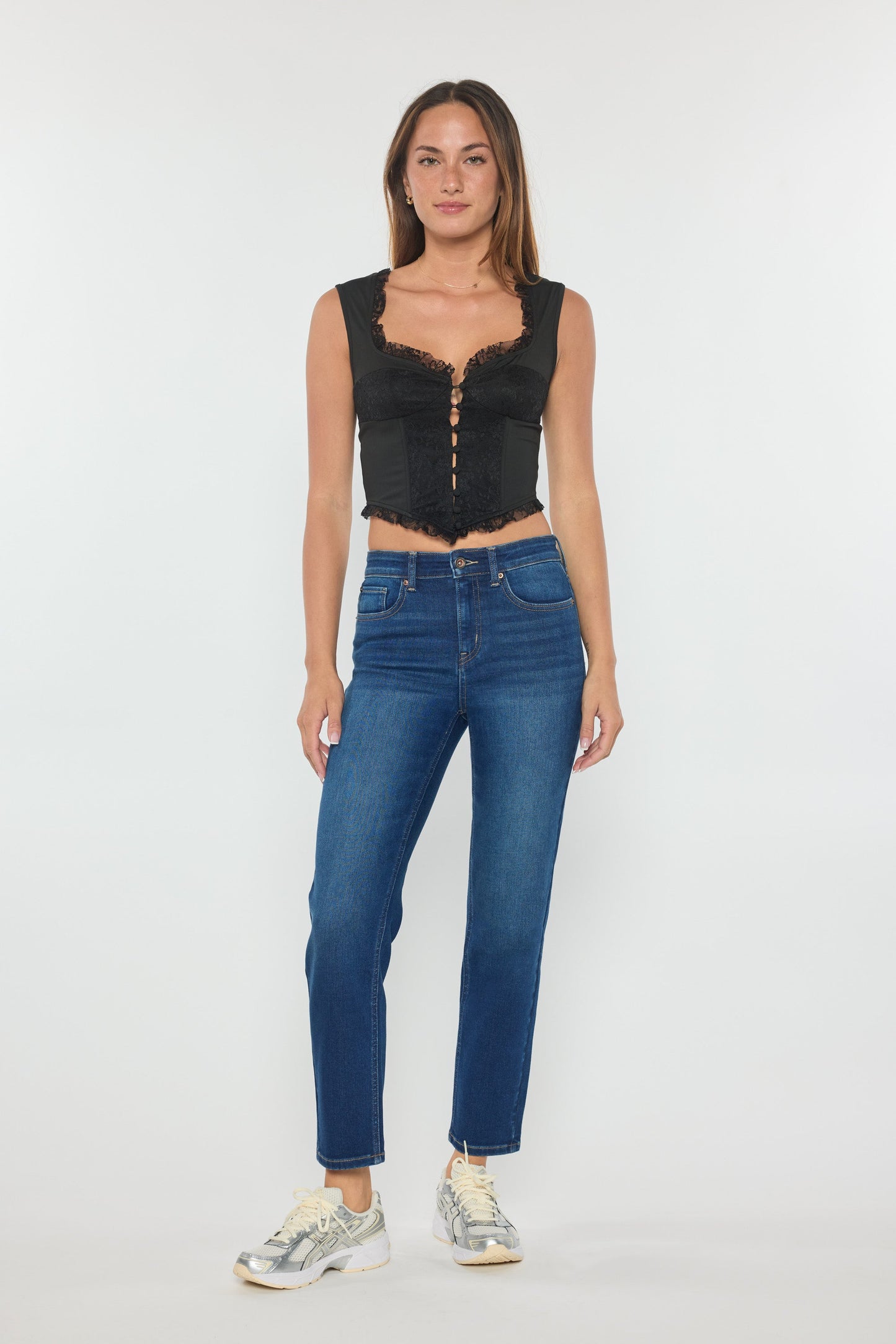 High Rise Straight Jeans-3
