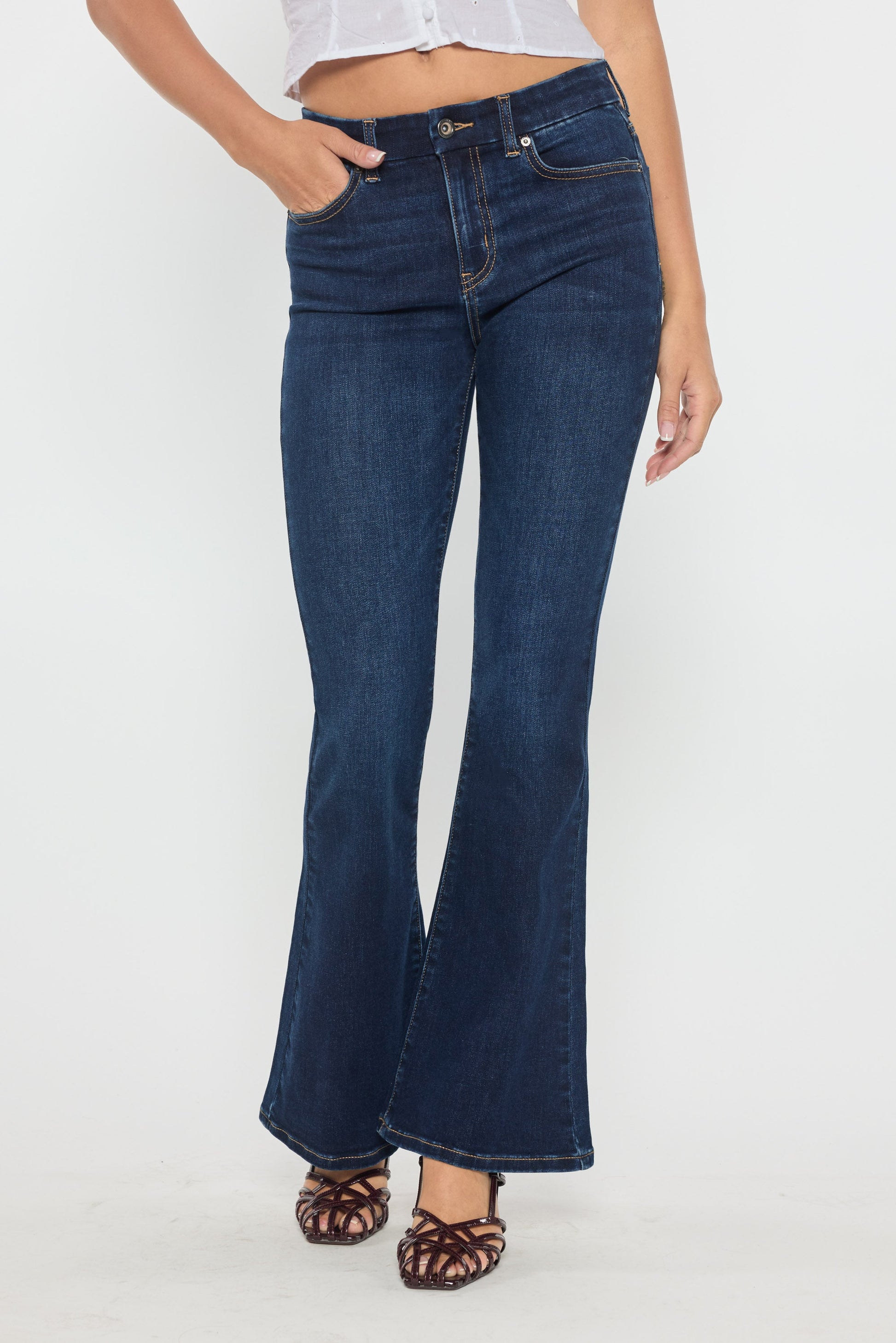 High Rise Flare Jeans-1