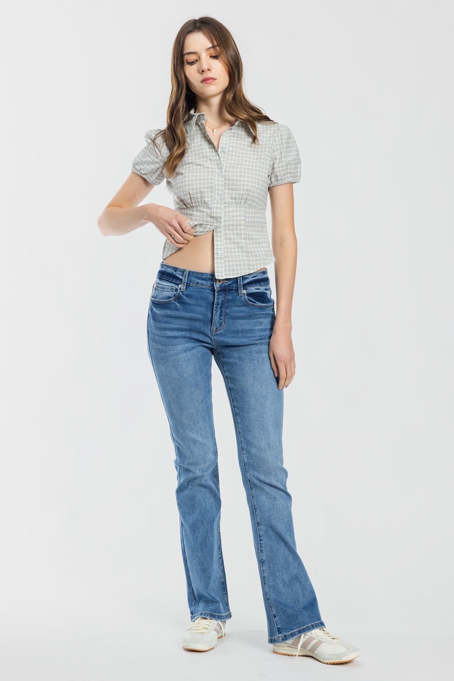 High Rise Bootcut Jeans-5