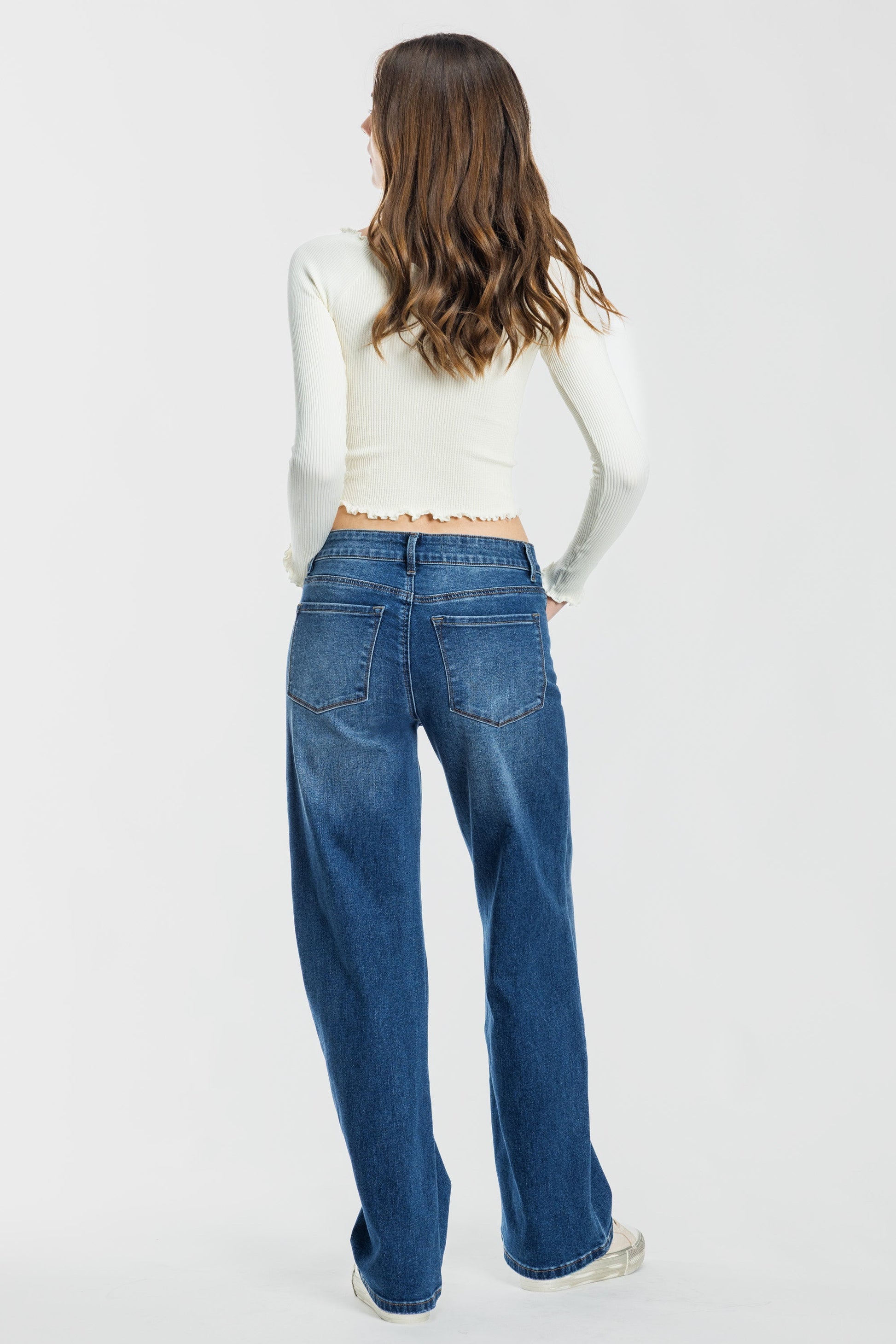 High Rise Wide Leg Jeans-2