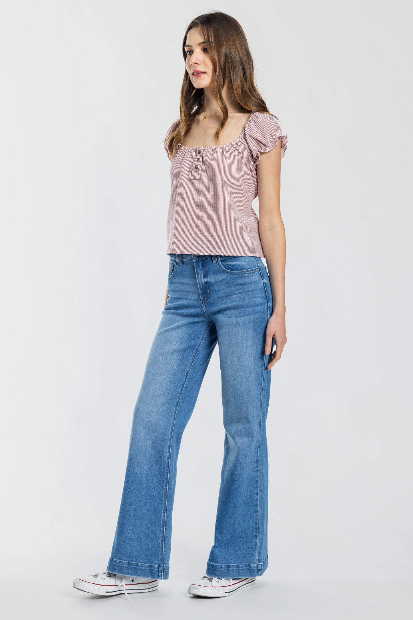 High Rise Wide Leg Jeans-3