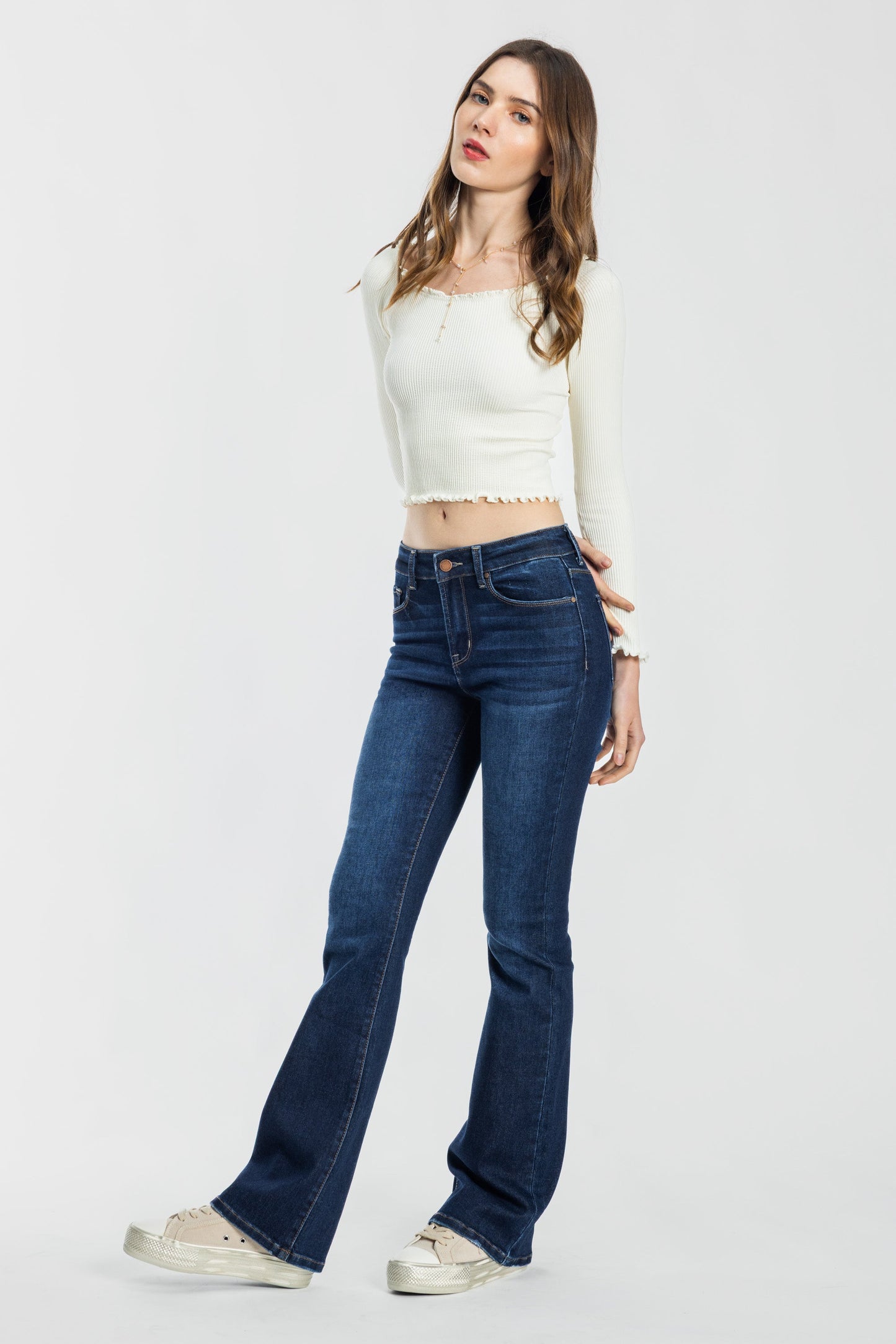 High Rise Bootcut Jeans-3