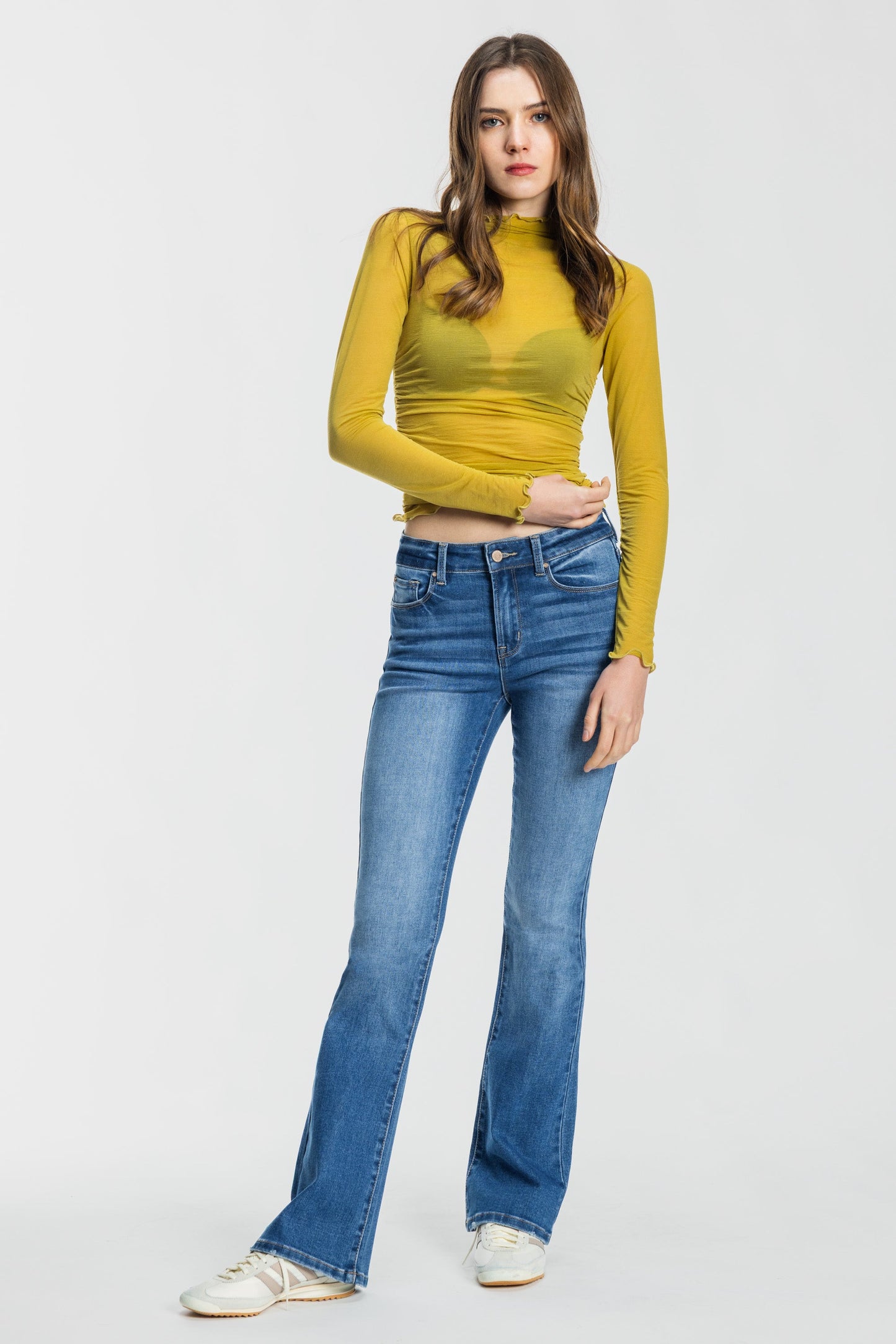 High Rise Bootcut Jeans-5