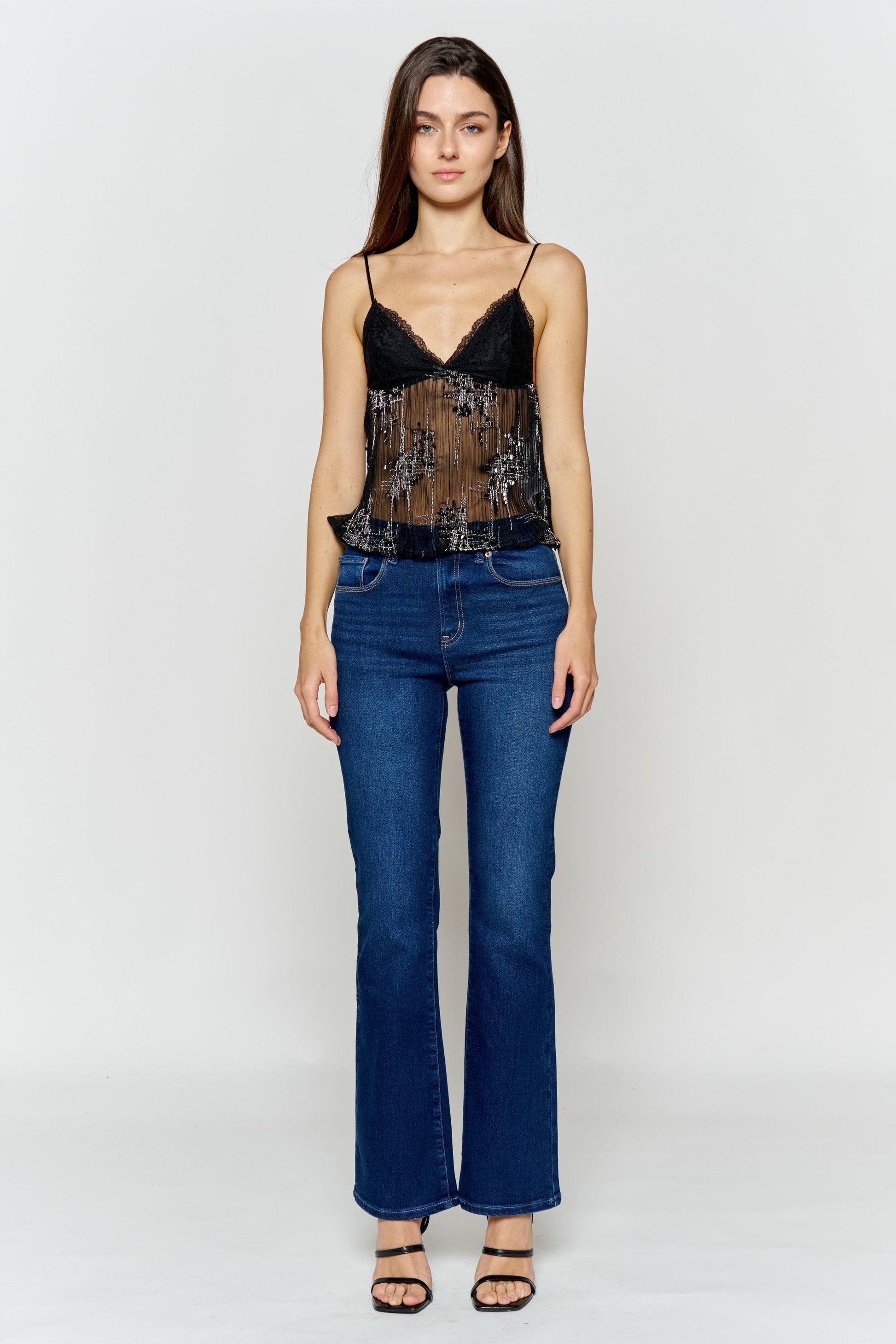 High Rise Slim Bootcut Jeans-4