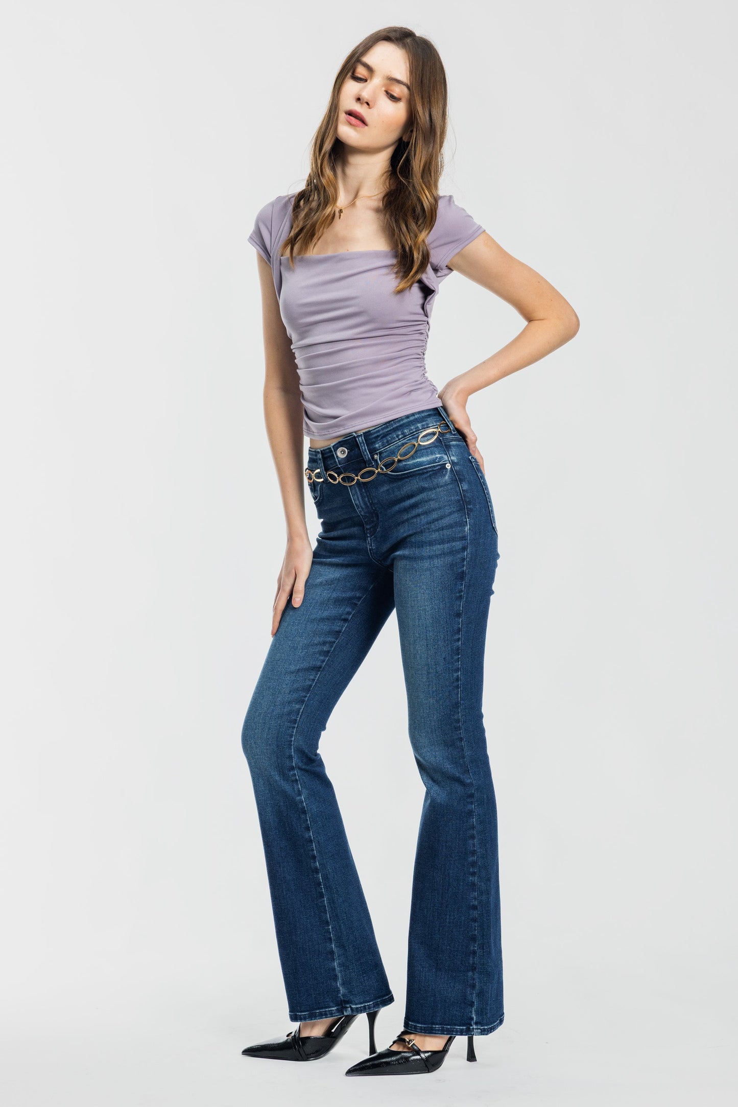 High Rise Bootcut Jeans-2
