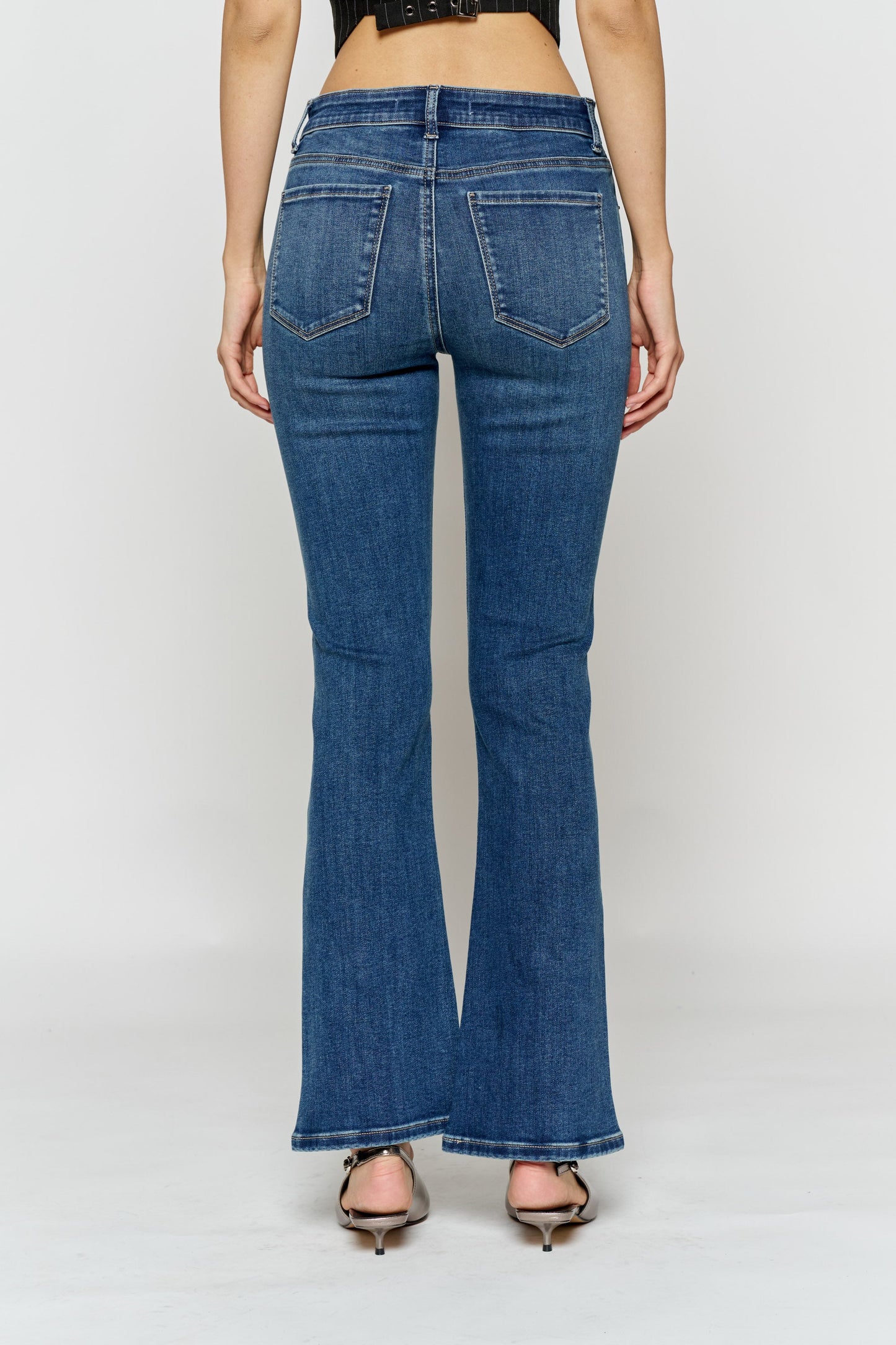 High Rise Ankle Bootcut Jeans-4